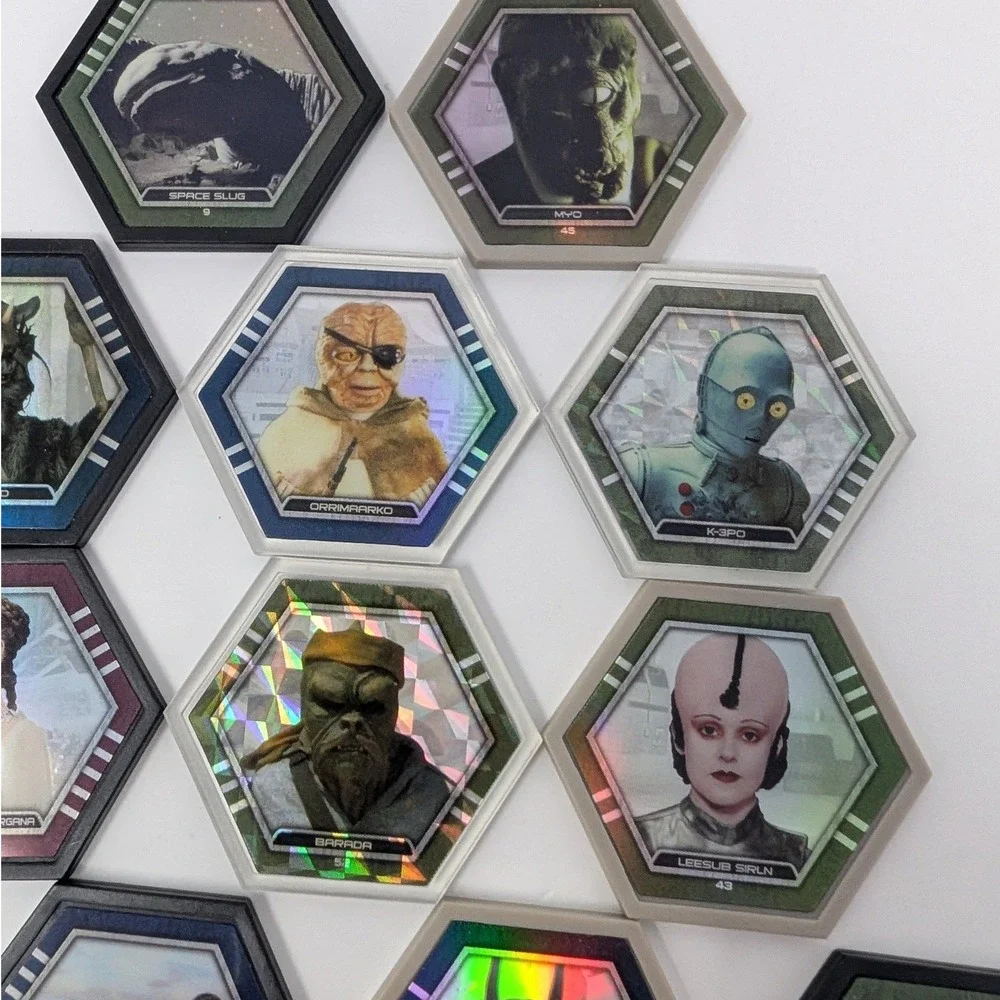 Topps Star Wars Galactic‎ Connexions Tiles Lot of 15 - Princess Leia R2-D2 Holo - Picture 7 of 16